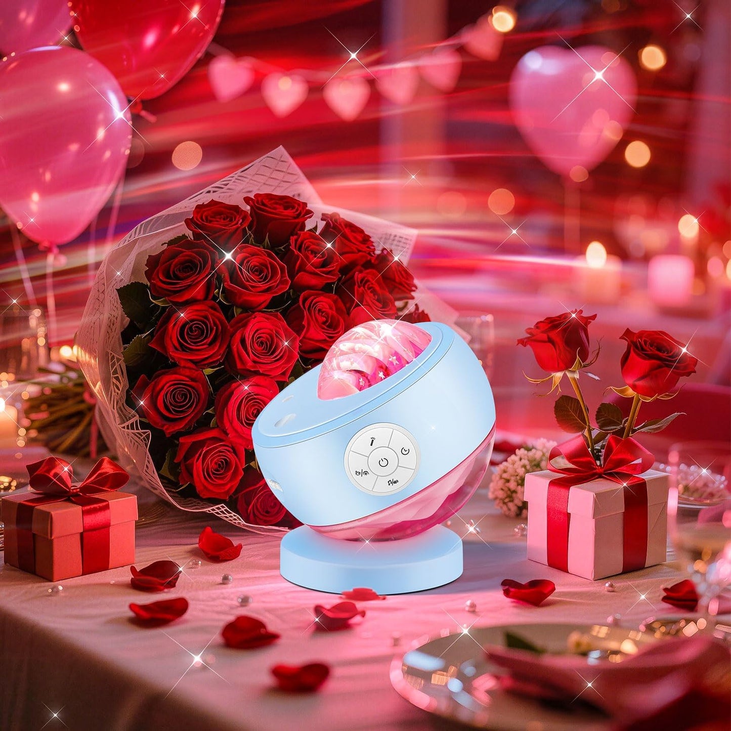 Staryou Birthday Gifts Galaxy Projector for Teen Girls & Boys, 375 Lights Aurora Light Projector with 15 White Noise, Bluetooth Speaker, Trendy Stuff Night Light Bedroom Decor, Led Lights for Bedroom