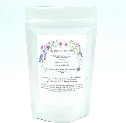 Premium Valerian Root Powder 4oz Valeriana officinalis The Bloomin Herb Shoppe Bulk Tea Tinctures