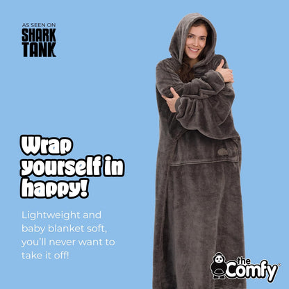 THE COMFY Dream | From Shark Tank | Patented | No Sherpa | Light Wearable Blanket Hoodie | Gift for Women & Men | One Size