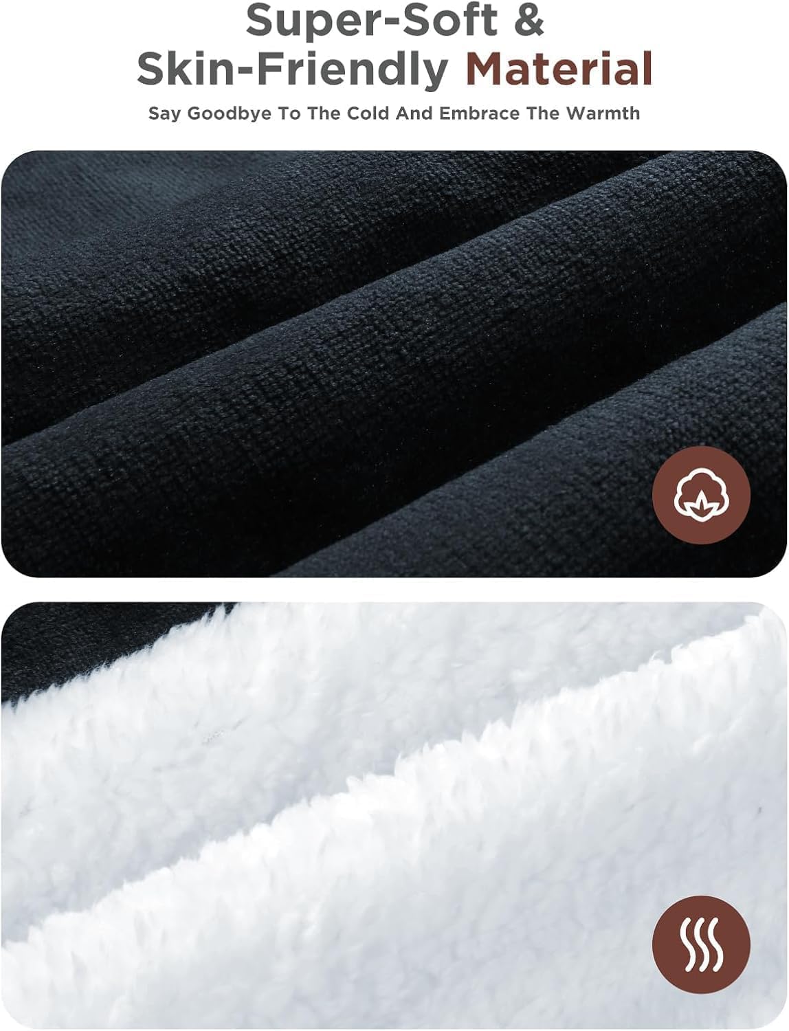 Heated Blanket, Soft Flannel Electric Throw Blanket | Fast Heating, 8 Heating Levels, 9 Hours Auto Shut Off, Thoughtful Gift for Elders