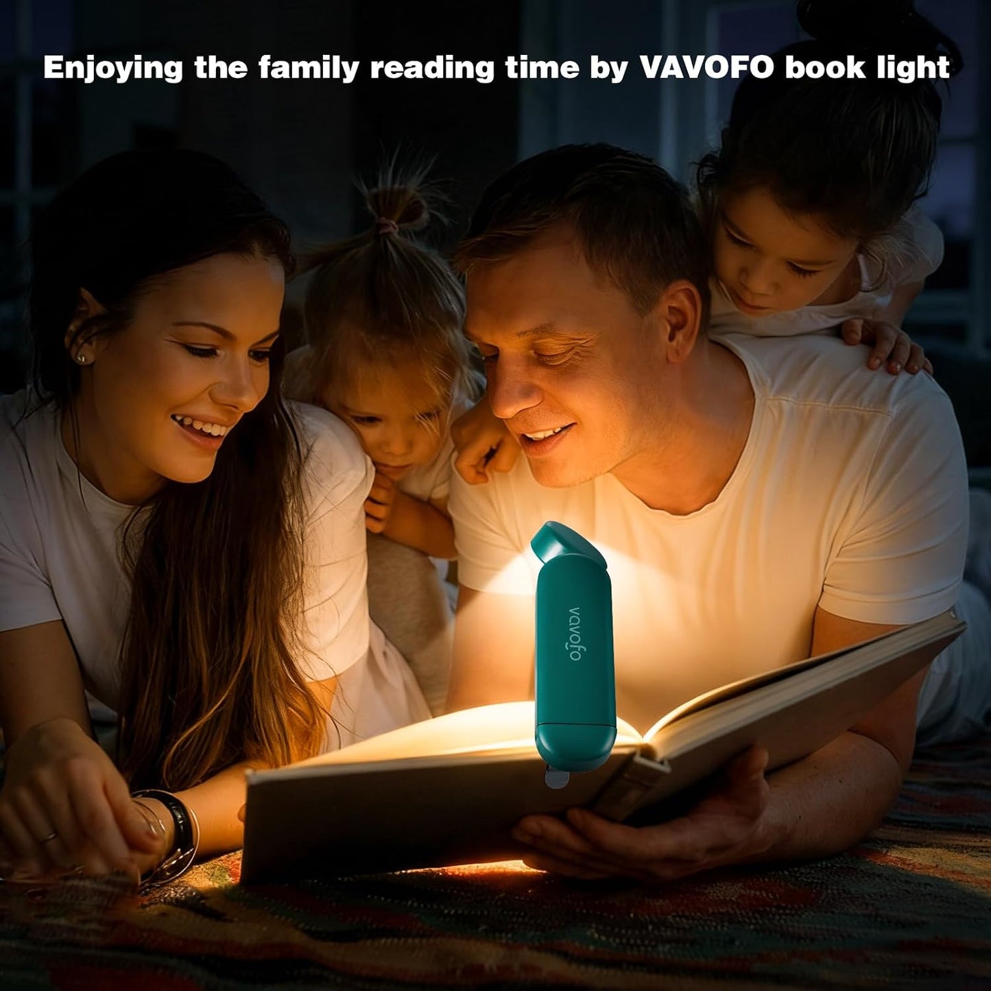 VAVOFO USB Rechargeable Book Light, Blue Light Blocking, Amber Clip-On Bookmark Shaped Reading Light, Eye Care 6 LEDs With 9 Lighting Modes for Bookworms (Grey)