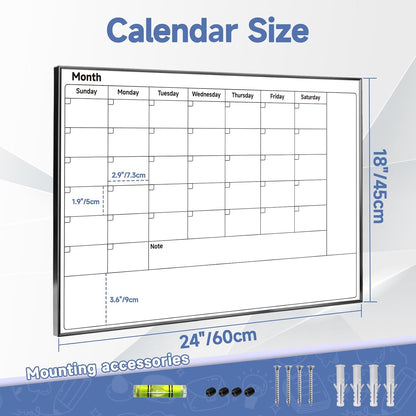 Weekly Planner Whiteboard 16"x12" with Handle | Magnetic Dry Erase Weekly Calendar with Aluminum Frame, Portable Hanging Board for Wall, Door, Desktop, 2 Markers & Magnets