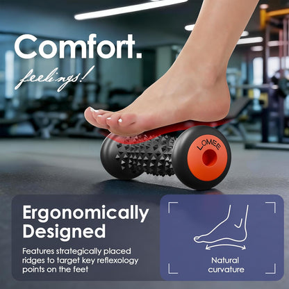 LOMEE Foot Roller Massager for Plantar Fasciitis, Foot Arch and Heel Pain Relief, Deep Tissue Muscle Massage, Feet Ergonomic & Rounded Top Design