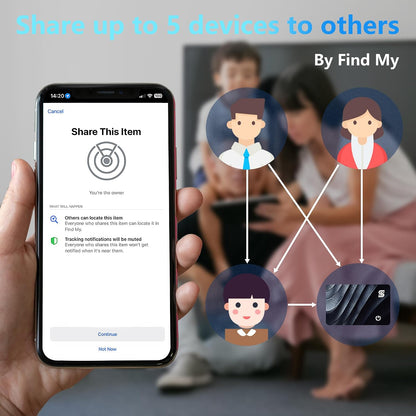 SEINXON Wallet Tracker (iOS Only) IP68 Thin Item Finder Card Luggage Located Bluetooth Works with Apple Find My APP & Network - Wireless Charger (Slim)