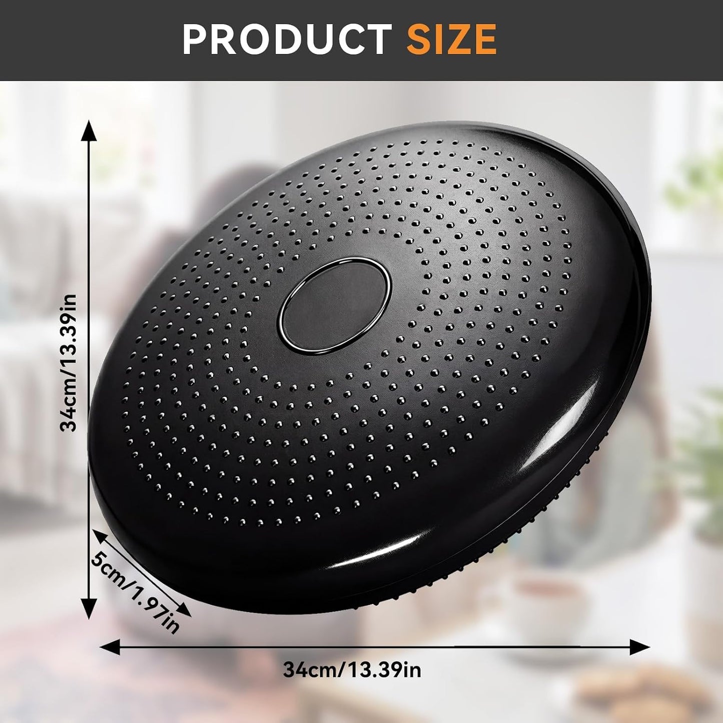 Balance Disc Training Dynadisc, PVC Core Strengthening Workout Cushion Non Slip 34cm Stability Disc with Inflator for Balance Training Massage