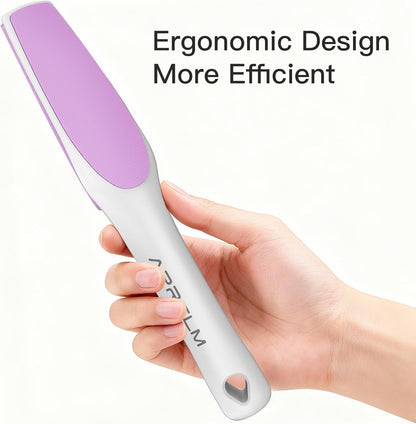 APRELM 3-Sided Nano Glass Foot File, 3-in-1 Coarse/Medium/Fine Foot Callus Remover, Professional Callus Remover for Feet Hard Skin Smooth Polishing (White)