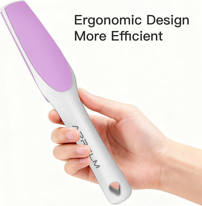 APRELM 3-Sided Nano Glass Foot File, 3-in-1 Coarse/Medium/Fine Foot Callus Remover, Professional Callus Remover for Feet Hard Skin Smooth Polishing (White)