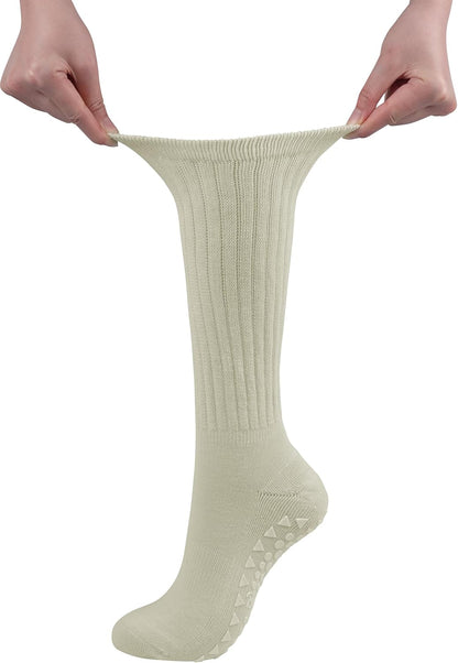 BomKinta Pilates Socks with Grips for Women - Yoga Grippy Slouch Scrunch Sock - Slipper Socks for Barre Workout Hospital