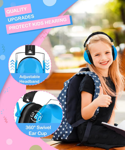ZOHAN 032 Kids Noise Canceling Headphones - 25dB NRR Kids Ear Protection Earmuffs for School, Monster Jam, Fireworks, Travel, Air Show, Concert, Autism - Pink
