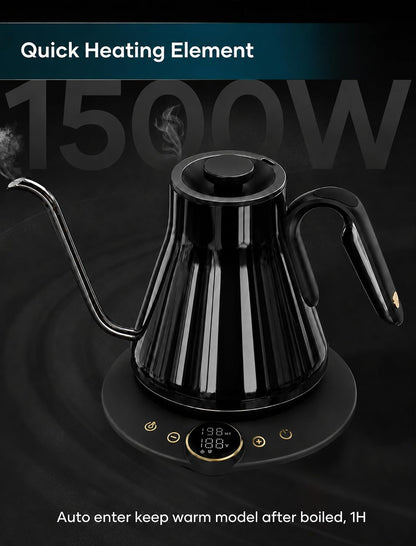 INTASTING Gooseneck Electric Kettle with ±1℉ Temperature Control 0.9 Liter