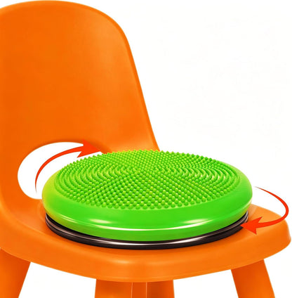 Wiggle Seat Cushion,Fimeetoy Sensory Spinning Chair,ADHD Tools for Kids,Flexible Seating Classroom & Home,Inflatable Wobble Balance Disc-Blue