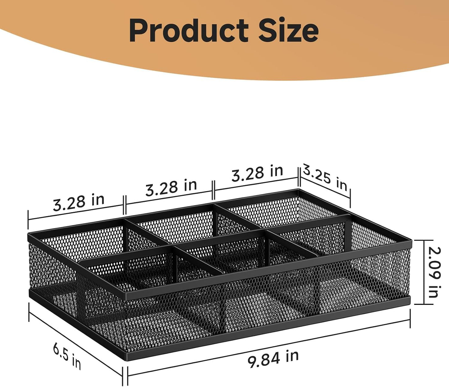 2 Tier Tea Bag Organizer, Mesh Tea Bag Holder with Handle, Teabag Holder, Tea Station Organizer for Countertop, Pantry, Kitchen, Cabinet -Black