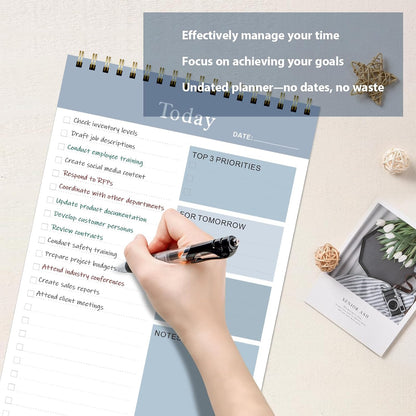 Weekly To Do List Notepad, Undated Planner with 52 Sheets (8.5''x11'') | Desk Accessories and Supplies, Women & Man, Home School & Work