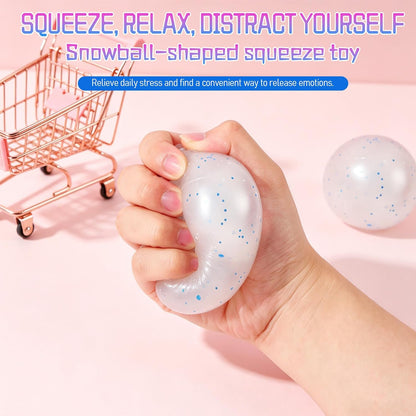 Snowball Stress Relief Squishy Toys Slow Rising Stress Ball, Stress Round Ball to Increase Hand Flexibility, Birthday Gifts for Adults