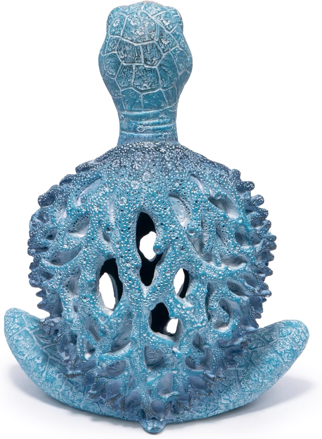 Hodao 2PCS Sea Turtle Meditation Yoga Figurines, Coastal Beach Decor