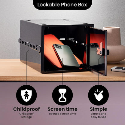 Lockabox One™ | Premium Lock Box | Medium Combination Lock Box For Food, Medicine & Home Safety | External Size 12 x 8 x 6.6 inches (Crystal)