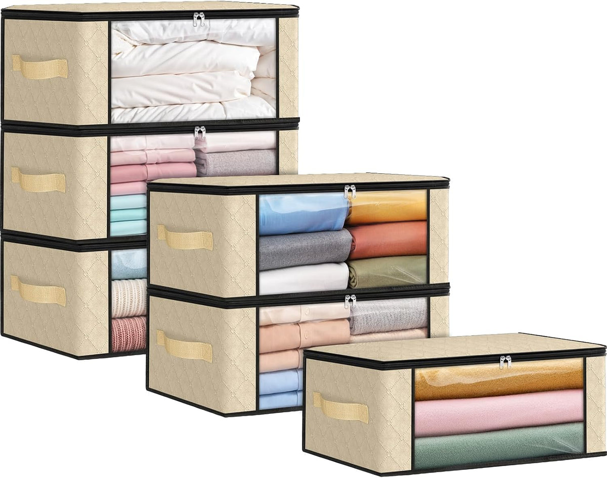 Fab totes Storage Bags for Clothes Blanket Storage Bins with Lids