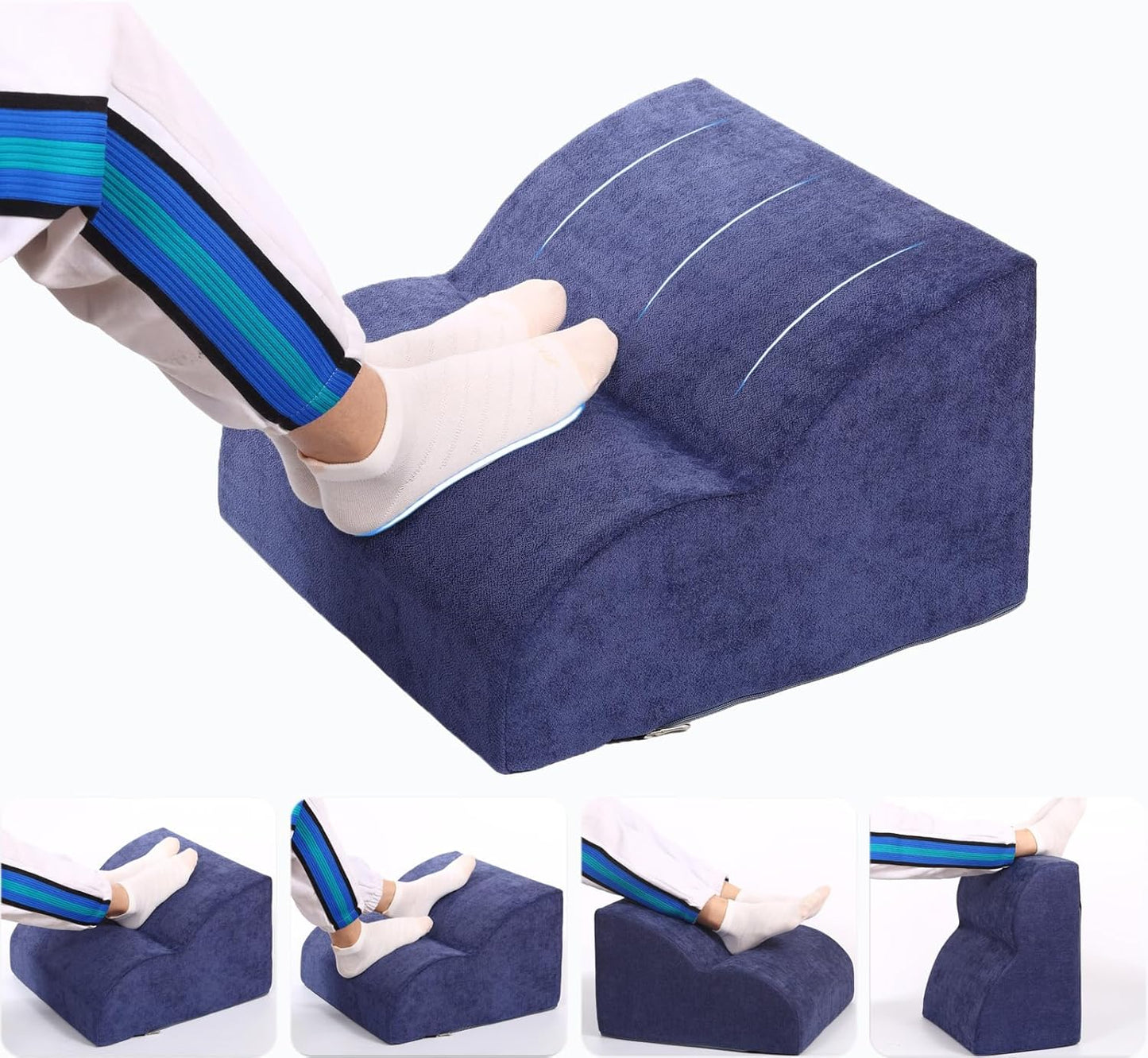 Foot Rest for Under Desk at Work.Multifunctional 3-Tier Foot Stool,with Washable Footrest.for Under Desk,Office Chair Gaming Chair & Sofa,Leg Elevation Pillow,Supports Posture -Dark Grey