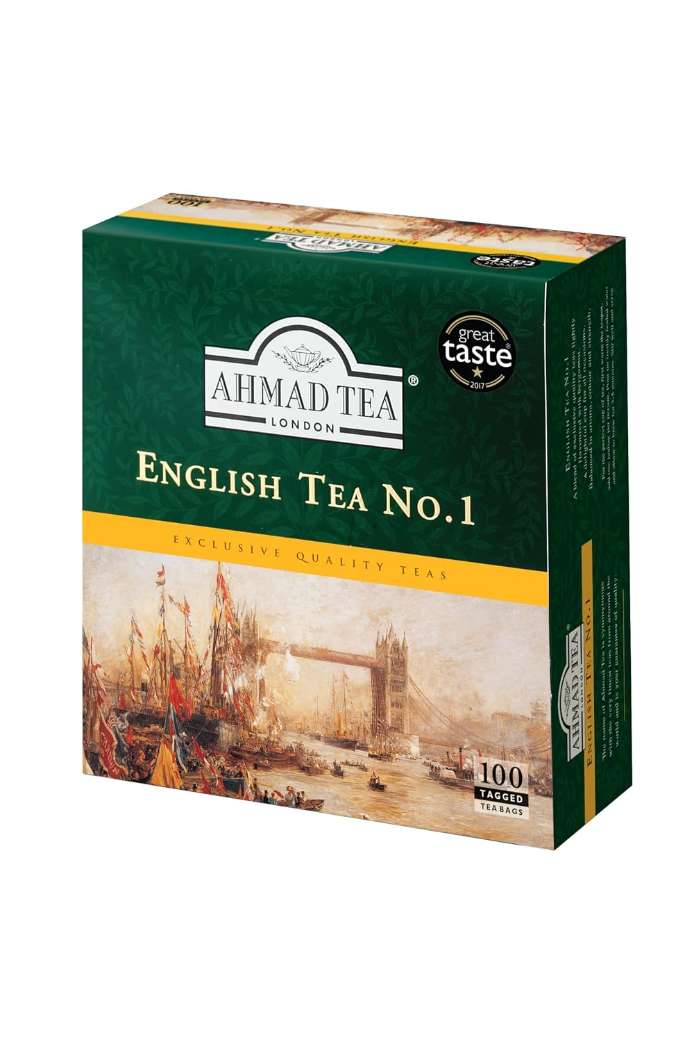 Ahmad Tea English Tea No.1 Tagged Teabags, 100 Count,3922-1