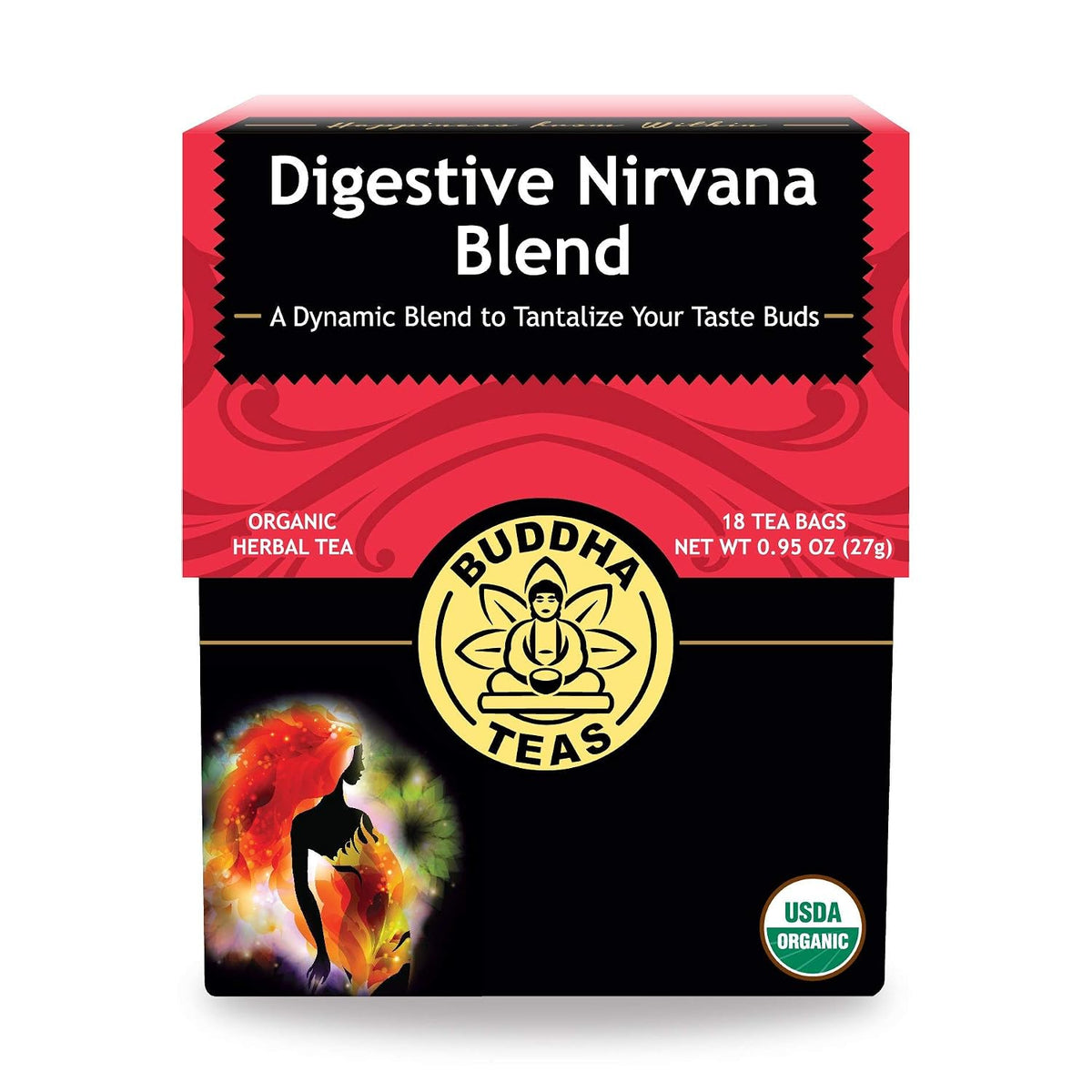 Buddha Teas Organic Digestive Nirvana Blend - Herbal Tea, Caffeine Free