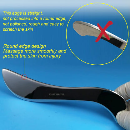 BYYDDIY-Non-Magnetic 304 Stainless Steel Gua Sha Muscle Scraper Tool for Scar Tissue,Muscle Scraping Tool for Massage Scraper,IASTM Tools for Physical Therapy, Soft Tissue Massage