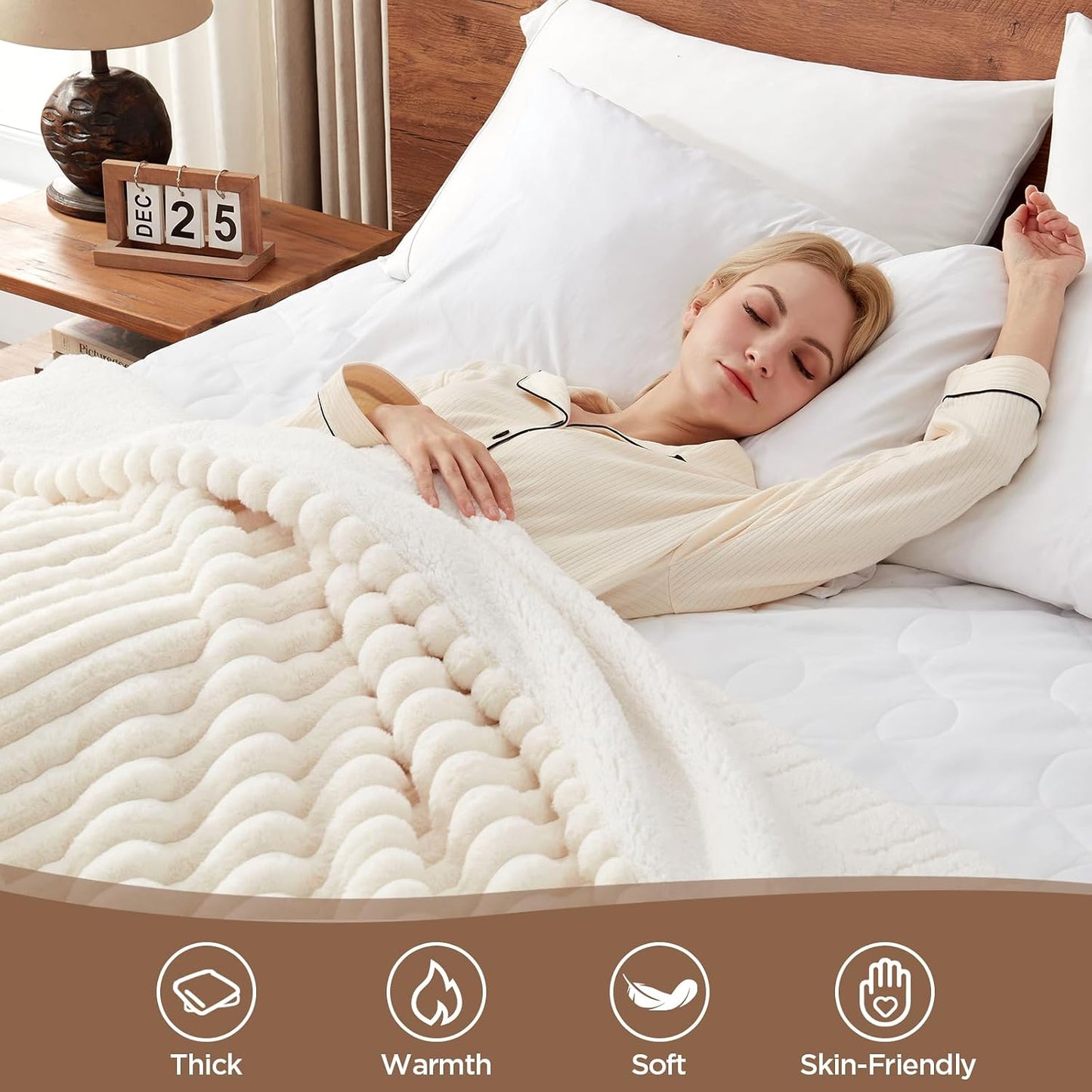 Westinghouse Heated Throw Blanket, Electric Blanket Throw with 6 Heating Levels and 2-10 Hours Time Settings, Flannel to Sherpa Super Cozy Heated Blanket Machine Washable, 50x60 inch, Charcoal