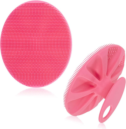 INNERNEED Soft Silicone Body Cleansing Brush Shower Scrubber, Gentle Exfoliating and Massage for All Kinds of Skin (Dark Green)