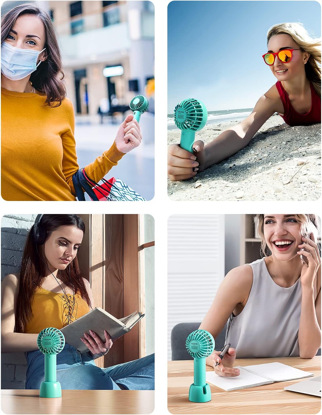 Gaiatop Mini Portable Fan, Small Personal Handheld Fan,Rechargeable