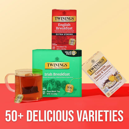 Twinings Extra Strong English Breakfast Black Tea Bags, 20 CT Box (6 Pack)