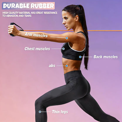 RitFit Single Resistance Bands with Handles Door Anchor for Home Gym