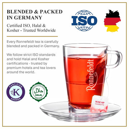 Ronnefeldt Teavelope Rose Hip Fruit Tea Bags, Caffeine Free, 25 Ct