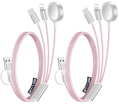 Travel Essentials for Apple Watch Charger,3-in-2 Multi Charging Cable