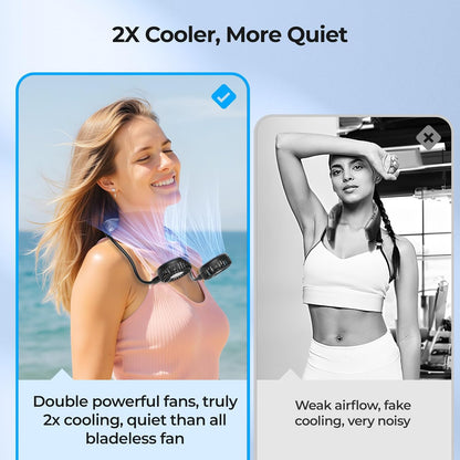 AMACOOL Portable Neck Fan, Lightweight Wearable with Hands-Free Comfort