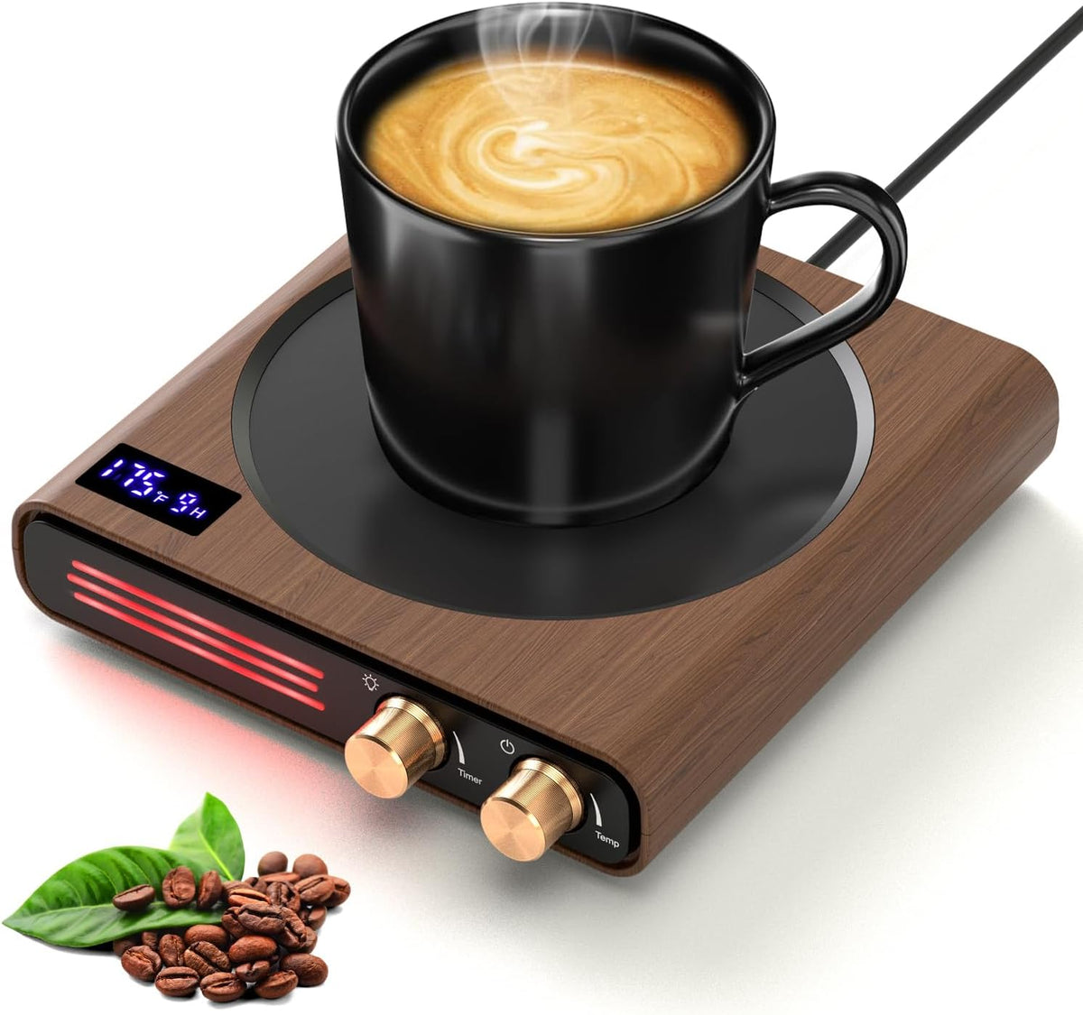 CEROBEAR Retro Coffee Mug Warmer for Desk, 50W Fast Heating Cup Warmer