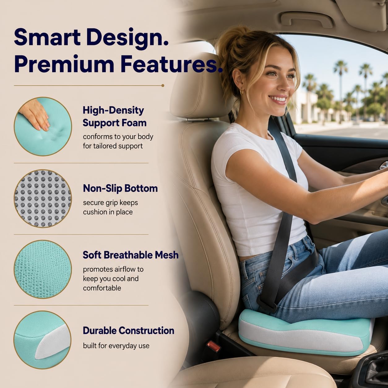 Seat Cushions for Office Chairs Wheelchair Cushion for Long Sitting Back Pain，Memory Foam Seat Car Computer Desk Chair Cushion，Coccyx Cushion for Tailbone Pain Relief Cushion Office Chair Black