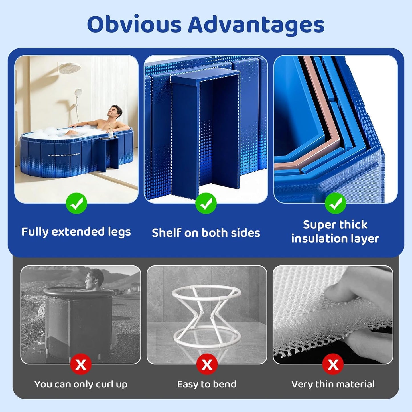 Expandable Bathtub Tray, Foldable Bath Tray for Tub, Acrylic Bath Table Trays Storage Rack, Bath Tub Tray for Bathtub & Bathroom Accessories (Transparent Bathtub Tray, 22"L x 7.8"W x 1.7"H)