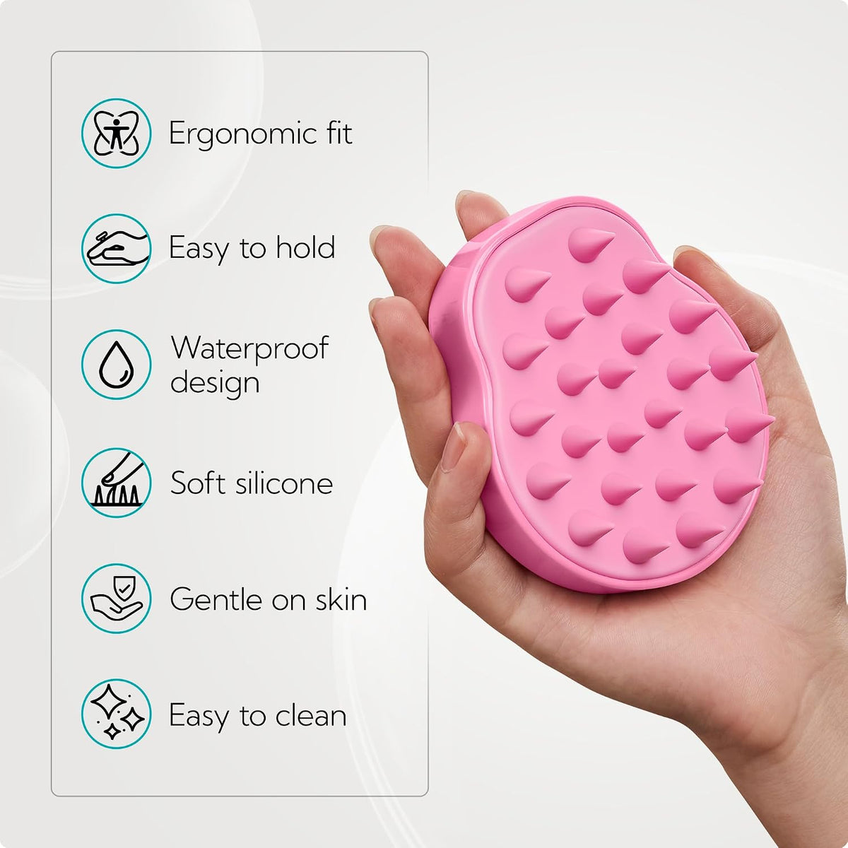 HEETA 2-Pack Large Scalp Massager Scrubber Shampoo Brush for Hair Growth