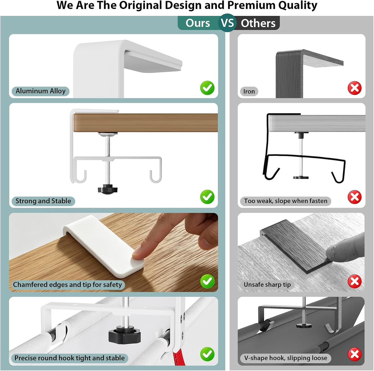Univivi No Drill Under Desk Cable Management Tray, 36 inch Cable Management