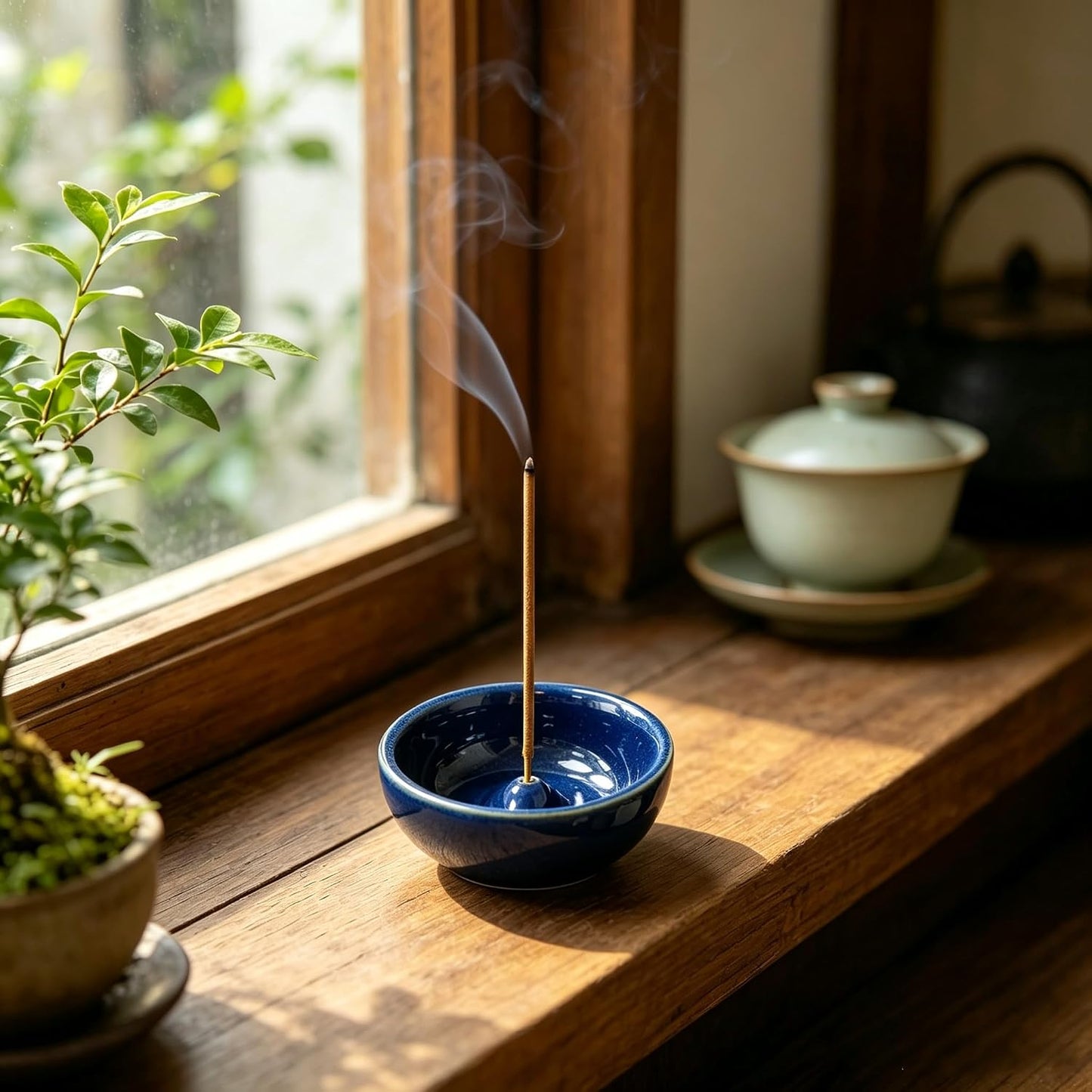 Hosley Tibetan Style Aluminum Incense Burner & Candle Holder - Aged Silver Finish, 4.5" Diameter Incense Stick Holder for Aromatherapy, Meditation & Home Decor