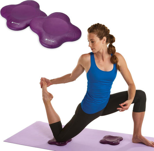 Gaiam Yoga Knee Pads Set of 2, Cushion for Knees & Elbows