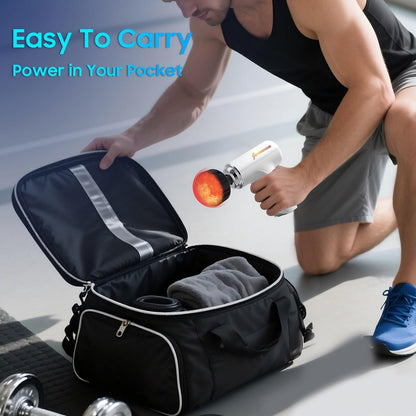 Massage Gun with Heat – Powerful Deep Tissue Massager, Handheld Mini Massage Gun for Full-Body Muscle Relief, Portable Muscle Massager for Home,Travel,