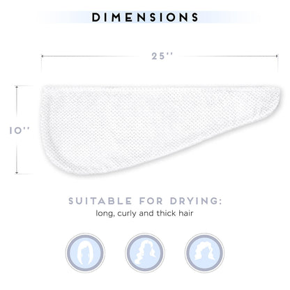 SimpleField 2 Pack Microfiber Hair Towel Wrap for Women, Anti Frizz Quick Drying Hair Turban for All Hair Style, Absorbent and Lightweight (Beige)
