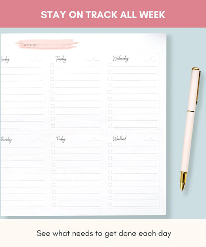 Lamare Weekly Planner Notepad – Premium Undated Weekly To Do List Notepad