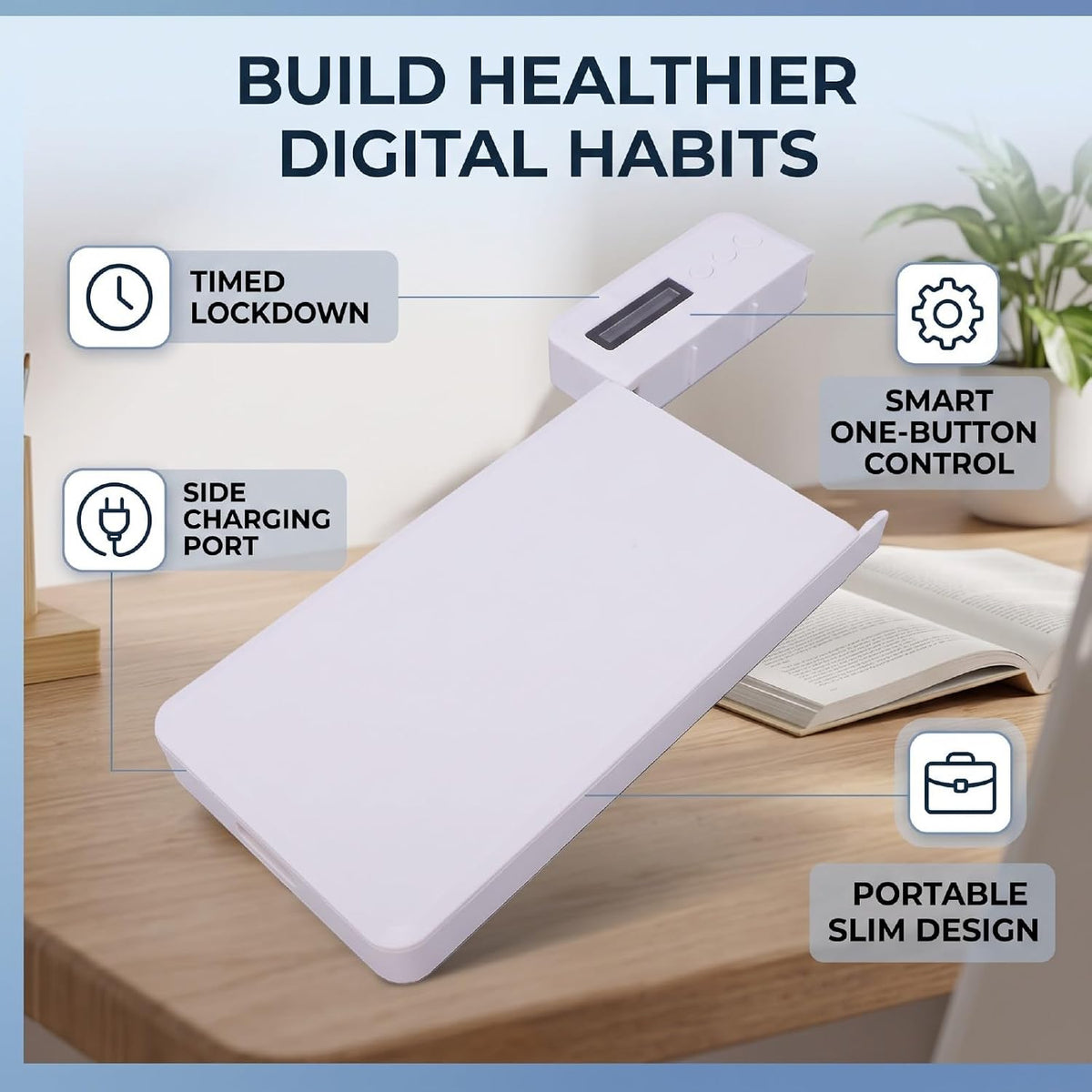 Portable Phone Lock Box with Timer Self Control