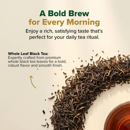 VAHDAM English Breakfast Tea Loose Leaf (12oz|170+ Cups) Bold Black Tea