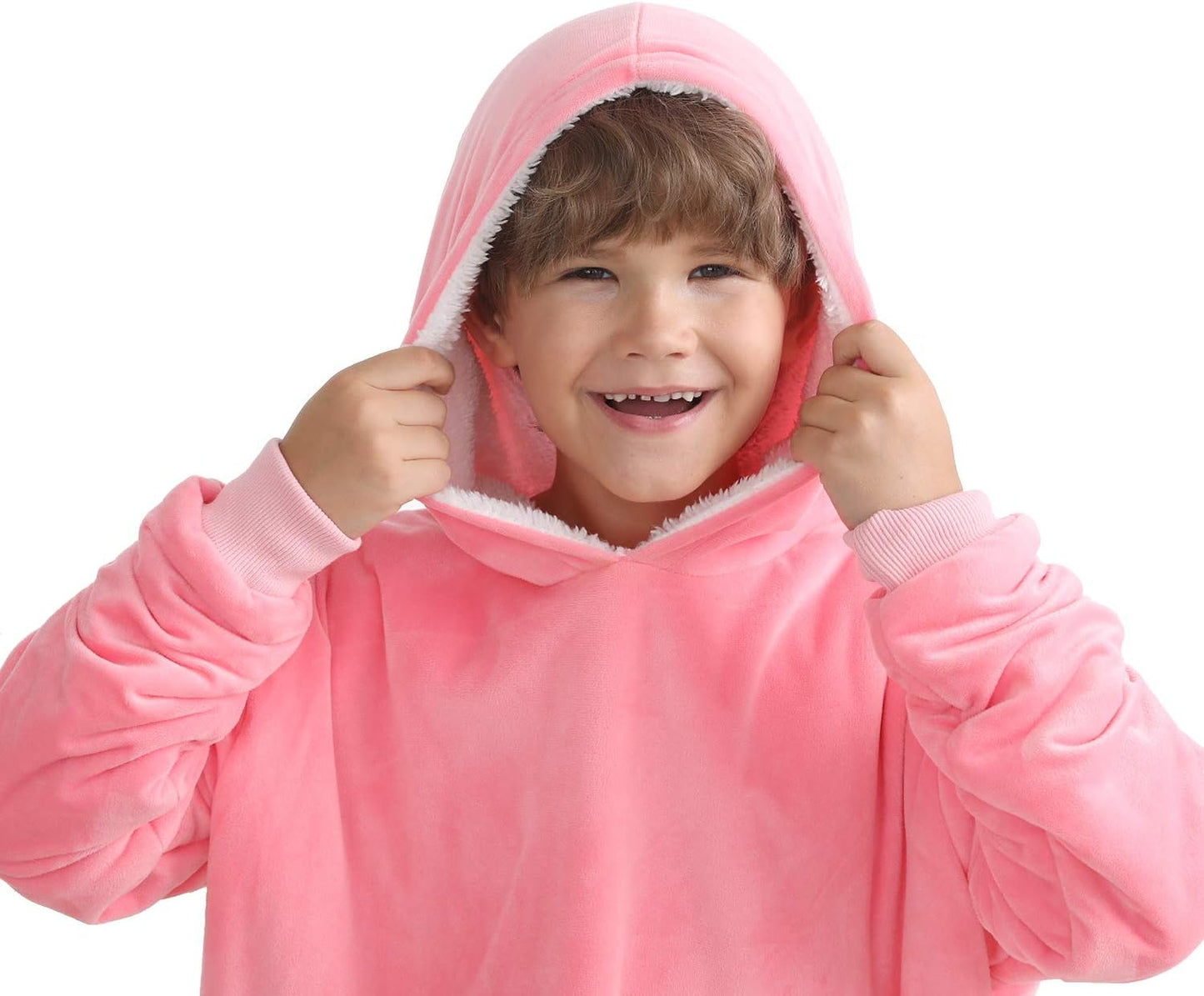 LetsFunny Blanket Hoodie,Oversized Wearable Sherpa Fleece Blanket Sweatshirt,Super Soft Warm Cozy with Giant Pocket,Gifts for Women Men Adults Teenagers, One Size Fits All