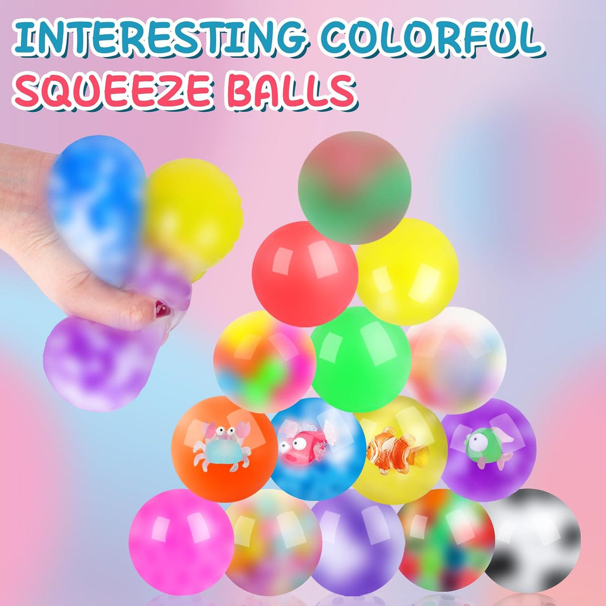 36 Pack Stress Balls, Squishy Balls, Squishy Fidget Stress Relief