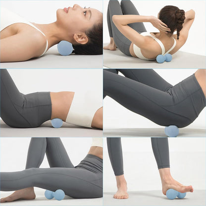 JIEJUNJI Massage Balls Set for Deep Tissue Muscle Relief, Trigger Point & Myofascial Release, Full Body Use for Back, Neck, Shoulder, Foot & Hip (Peanut Ball Set)