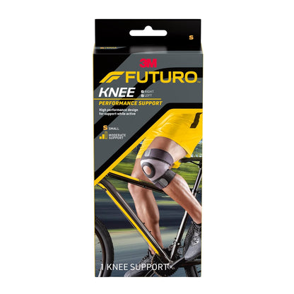 FUTURO Performance Compression Knee Support, Ideal for Everyday Activities, One Size - Black