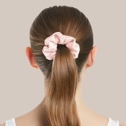 LILYSILK Silk Hair Scrunchies / Ties for Frizz & Breakage Prevention, 100% Mulberry, No Damage, Elastic ponytail Holders, 1Pc, Coffee - Colors B